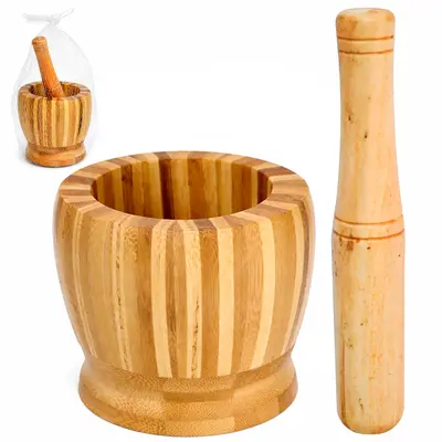 PILAO COM SOCADOR DE BAMBU NA REDE