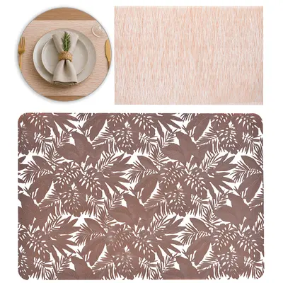 TOALHA LUGAR AMERICANO DE PVC RETANGULAR FOLHAGEM 45X30CM