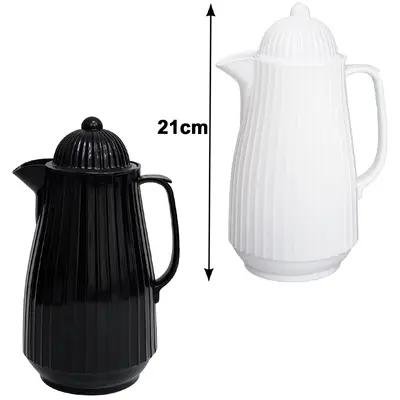 GARRAFA TERMICA COM AMPOLA DE VIDRO PORTO BRANCA / PRETA 400ML