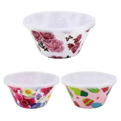 POTE DE PLASTICO REDONDO COM TAMPA ESTAMPAS SORTIDAS 700ML