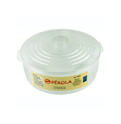 POTE PANELA DE MICROONDAS DE PLASTICO REDONDA PEROLA 2L 10X20CM DE Ø