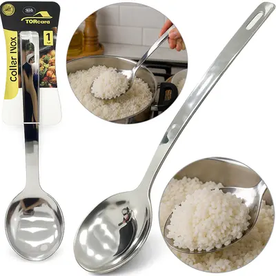 COLHER DE ARROZ DE INOX PREMIUM TOP CASA 27X7,5CM