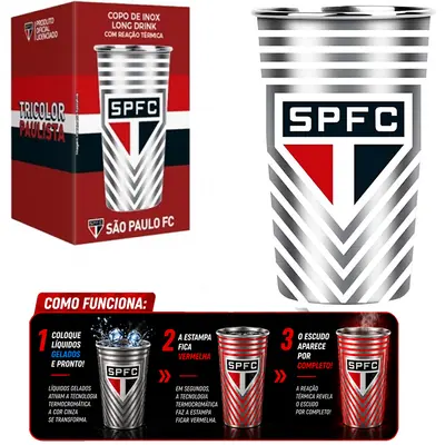 COPO SAO PAULO DE INOX LONG DRINK COM REACAO TERMICA 450ML