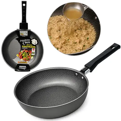 FRIGIDEIRA WOK RISOTEIRA ARTISTIC ANTIADERENTE 6 CAMADAS SEM TAMPA GRAFITE ROTOPRINT 2,6L 24 CM DE Ø