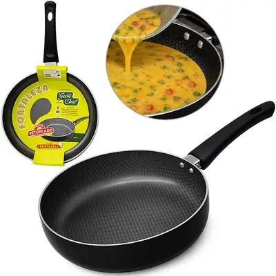 FRIGIDEIRA RETA GRAN CHEF ARTISTIC ANTIADERENTE 6 CAMADAS SEM TAMPA 2,4L 24CM DE Ø