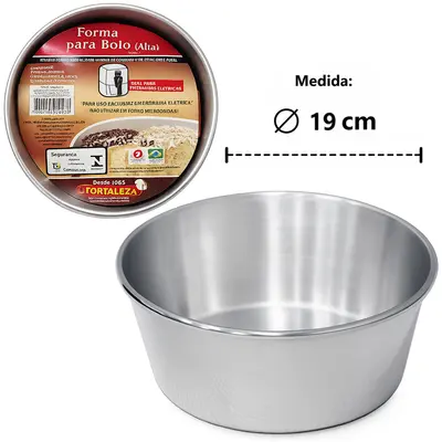 FORMA ASSADEIRA DE ALUMINIO ALTA IDEAL PARA AIR FRYER / FRITADEIRA ELETRICA PARA BOLO / TORTA Nº18 POLIDO