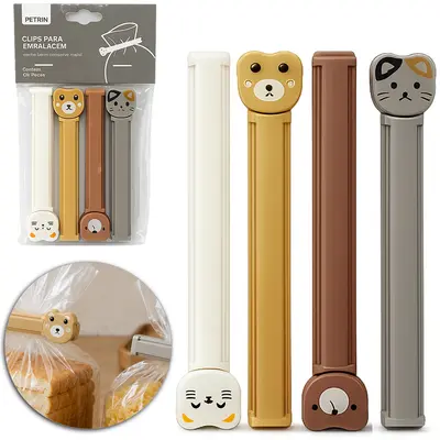LACRA VEDA EMBALAGEM DE PLASTICO BICHINHO MULTIUSO COM 4 PECAS 11,5X2,2CM