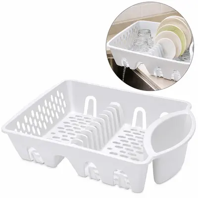 ESCORREDOR SECADOR DE PRATOS DE PLASTICO PLUS BRANCO 54X36X12,5CM