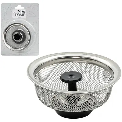 RALO PARA PIA CESTINHA VALVULA AMERICANA NEX HOME DE INOX 4,5X8CM DE Ø