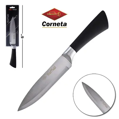 FACA DE CARNE / PEIXEIRA DE INOX 6'' CABO PLASTICO PRETO CHEF SHEFFIELD