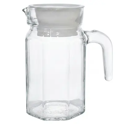 JARRA DE VIDRO COM TAMPA DE PLASTICO 600ML