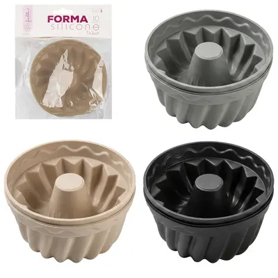 FORMA DE SILICONE REDONDA PARA CUPCAKE FACILITE.UD COM 10 PECAS 3X7CM DE Ø