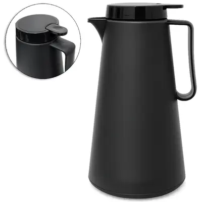 GARRAFA TERMICA COM AMPOLA DE VIDRO + GATILHO VIENNA PRETO 1L