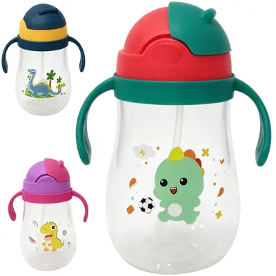 COPO BABY COM TAMPA E CANUDO + ALCA DE PLASTICO 500ML