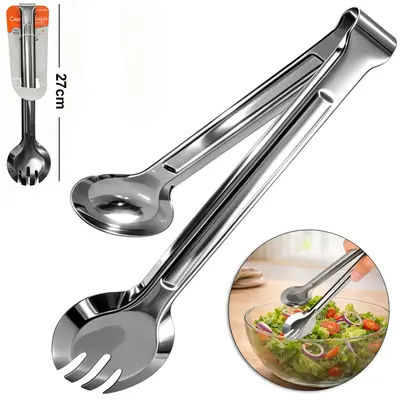 PEGADOR DE SALADA DE INOX CABO LONGO 27X6,5CM