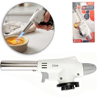 MACARICO COM CONTROLE MANUAL DE CHAMA E BOTAO DE ACENDIMENTO