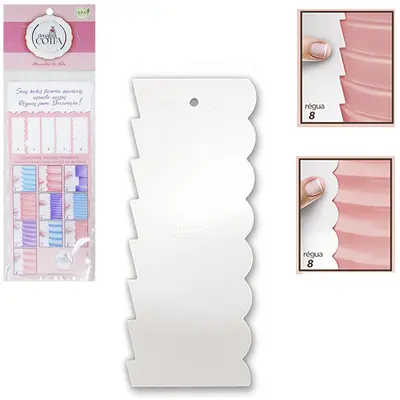ESPATULA / DECORADOR / REGUA DE BOLO DE PLASTICO DONA COTTA N°8 LINHA CONFEITEIRO