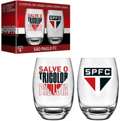 JOGO DE COPO DE VIDRO LONG DRINK BELIZE SAO PAULO COM 2 PECAS 470ML