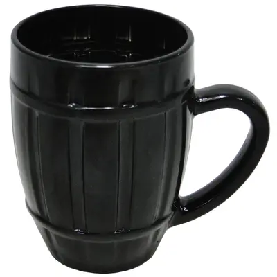 CANECA XICARA DE VIDRO ROYAL PRETA 500ML