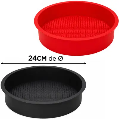 FORMA DE SILICONE REDONDA PARA BOLO / TORTA 5,5X24CM DE Ø