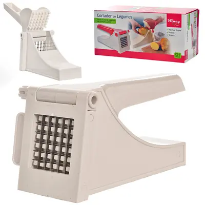 CORTADOR FATIADOR PALITO DE LEGUMES / FRUTAS DE PLASTICO / INOX