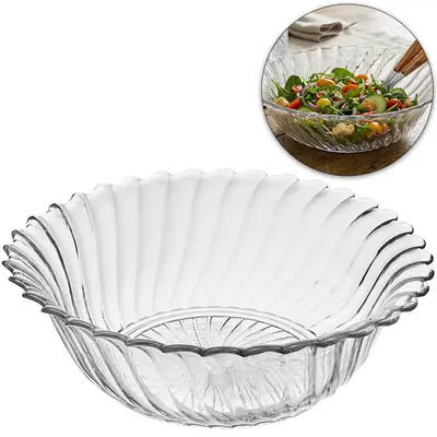 TIGELA SALADEIRA DE VIDRO REDONDA EMOTIONS 1350ML 24CM DE Ø
