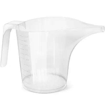JARRA DE MEDIDA / DOSADOR GRADUADO DE PLASTICO BICO LONGO FUME 1L