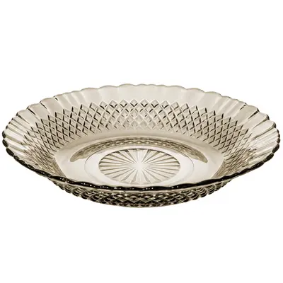 PRATO DE VIDRO FUNDO BARROCO GOLD 22CM DE Ø