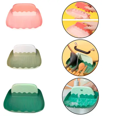 DESCANSO DE PLASTICO PARA TALHER E TAMPA MULTIUSO COLORS 17X15,5X7,5CM