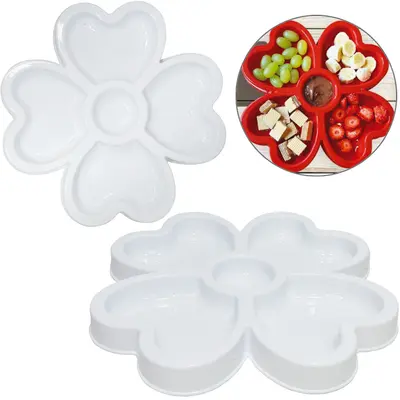 PETISQUEIRA DE PLASTICO TREVO COM 5 DIVISORIAS BRANCO 30X30CM