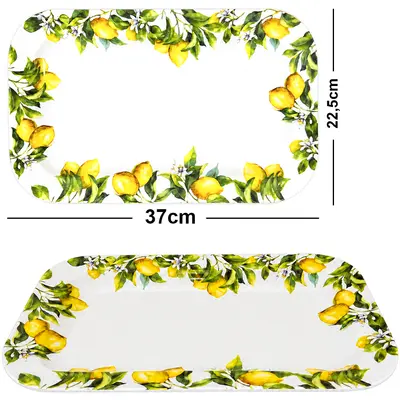 TRAVESSA DE MELAMINA RETANGULAR M PREMIUM SICILIA 37X22,5X3CM