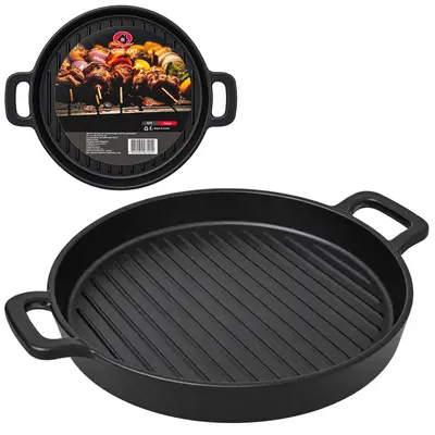 BANDEJA PETISQUEIRA DE MELAMINA REDONDA COM ALCA BLACK 3X24,5X20CM DE Ø