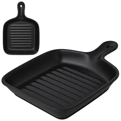 BANDEJA PETISQUEIRA DE MELAMINA QUADRADA COM PEGADOR 22,5X15X3CM