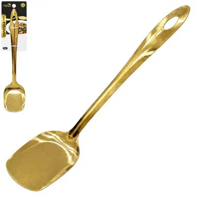 ESPATULA DOURADA PREMIUM TOP CASA DE INOX 29X6CM