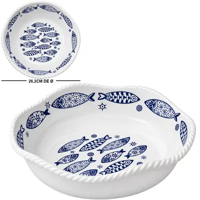 TIGELA DE MELAMINA REDONDA M PREMIUM OCEANO 2300ML 7,7 X 26,2CM DE Ø