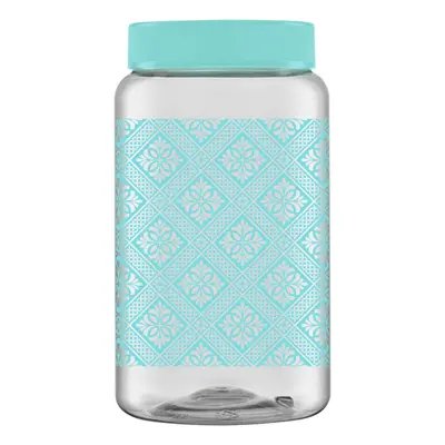 ORGANIZADOR DE PLASTICO REDONDO PERSA COM TAMPA DE ROSCA VERDE 1450ML