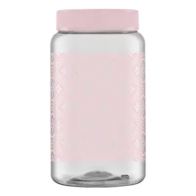 ORGANIZADOR DE PLASTICO REDONDO PERSA COM TAMPA DE ROSCA ROSA 1450ML