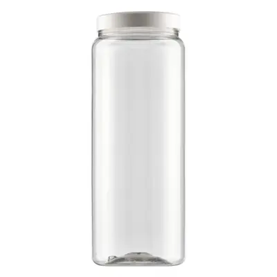 ORGANIZADOR DE PLASTICO REDONDO LISO COM TAMPA DE ROSCA BRANCA 2000ML