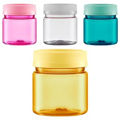 POTE DE PLASTICO REDONDO COM TAMPA COLORS 150ML