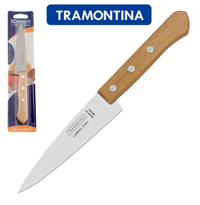 FACA PEIXEIRA DE ACO CARBONO 7'' CABO MADEIRA CARBON