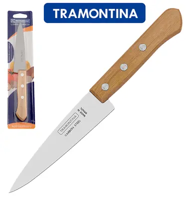 FACA PEIXEIRA DE ACO CARBONO 8'' CABO MADEIRA CARBON