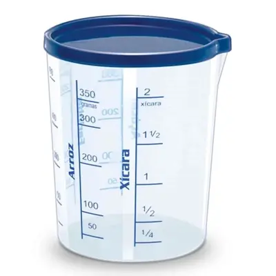 COPO DE MEDIDA / DOSADOR GRADUADO DE PLASTICO COM BICO + TAMPA DONA COTTA 400ML