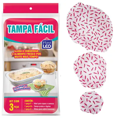 TAMPA FACIL DE PLASTICO LAVAVEL PARA ALIMENTOS COM 3 PECAS PMG