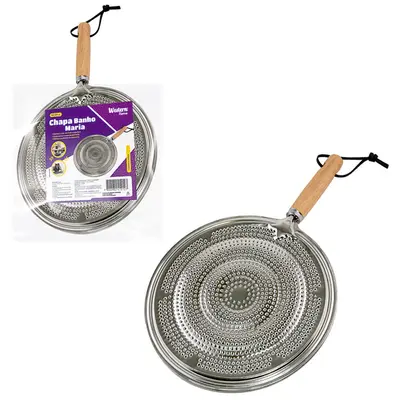 CHAPA DE ACO CARBONO PARA BANHO MARIA CABO MADEIRA 32,5X21CM DE Ø