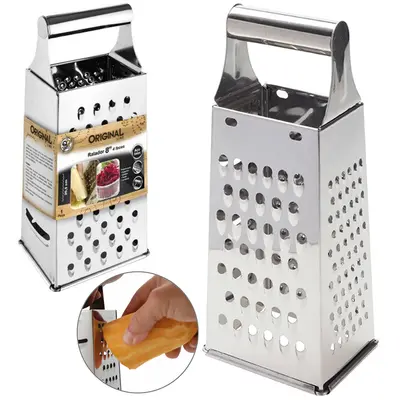 RALADOR DE INOX 4 FACES 8'' 21,5CM