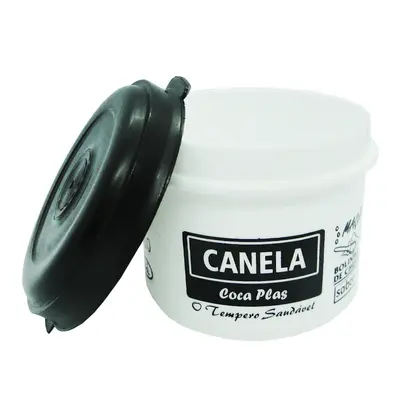 PORTA CONDIMENTO DE PLASTICO REDONDO BRANCO CANELA COM TAMPA PRETA 350ML