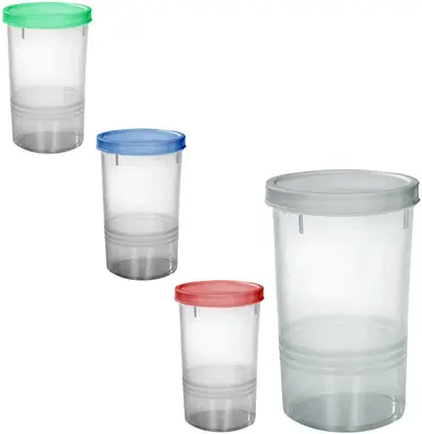 POTE DE PLASTICO REDONDO COM TAMPA DE ROSCA COLORS 750ML