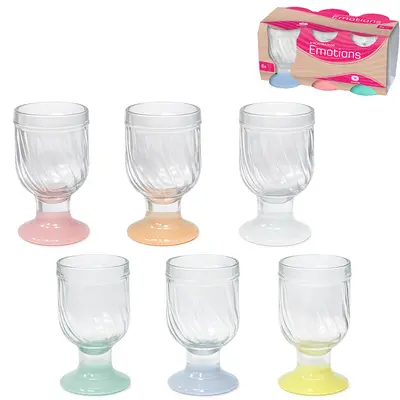 JOGO DE TACA DE VIDRO PARA AGUA / VINHO EMOTIONS COM 6 PCS 180ML