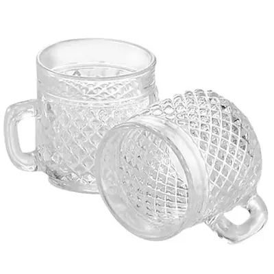 CANECA XICARA DE VIDRO PARA CAFE / CAPPUCCINO BARROCO 70ML