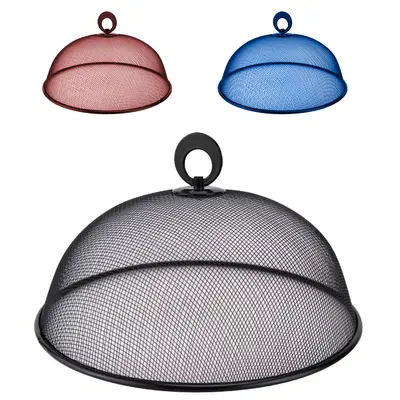 TAMPA / TELA PROTETORA DE METAL PARA ALIMENTOS COM ALCA PLASTICO COLORS 11X30CM DE Ø